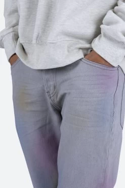 D444 Color Straight Denim - Purple -clothing D444 Color Straight Denim Purple 9