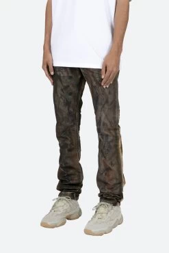D452 Camo Straight Denim - Brown -clothing D452 Camo Straight Denim Brown 3