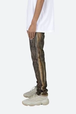 D452 Camo Straight Denim - Brown -clothing D452 Camo Straight Denim Brown 4