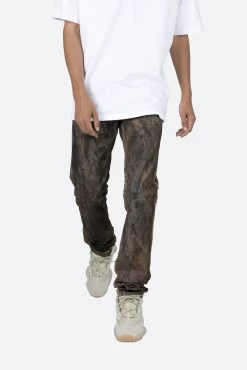 D452 Camo Straight Denim - Brown -clothing D452 Camo Straight Denim Brown 6