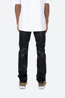 D481 Leather Straight Pants - Black 14 D481 Leather Straight Pants - Black -clothing D481 Leather Straight Pants Black 5