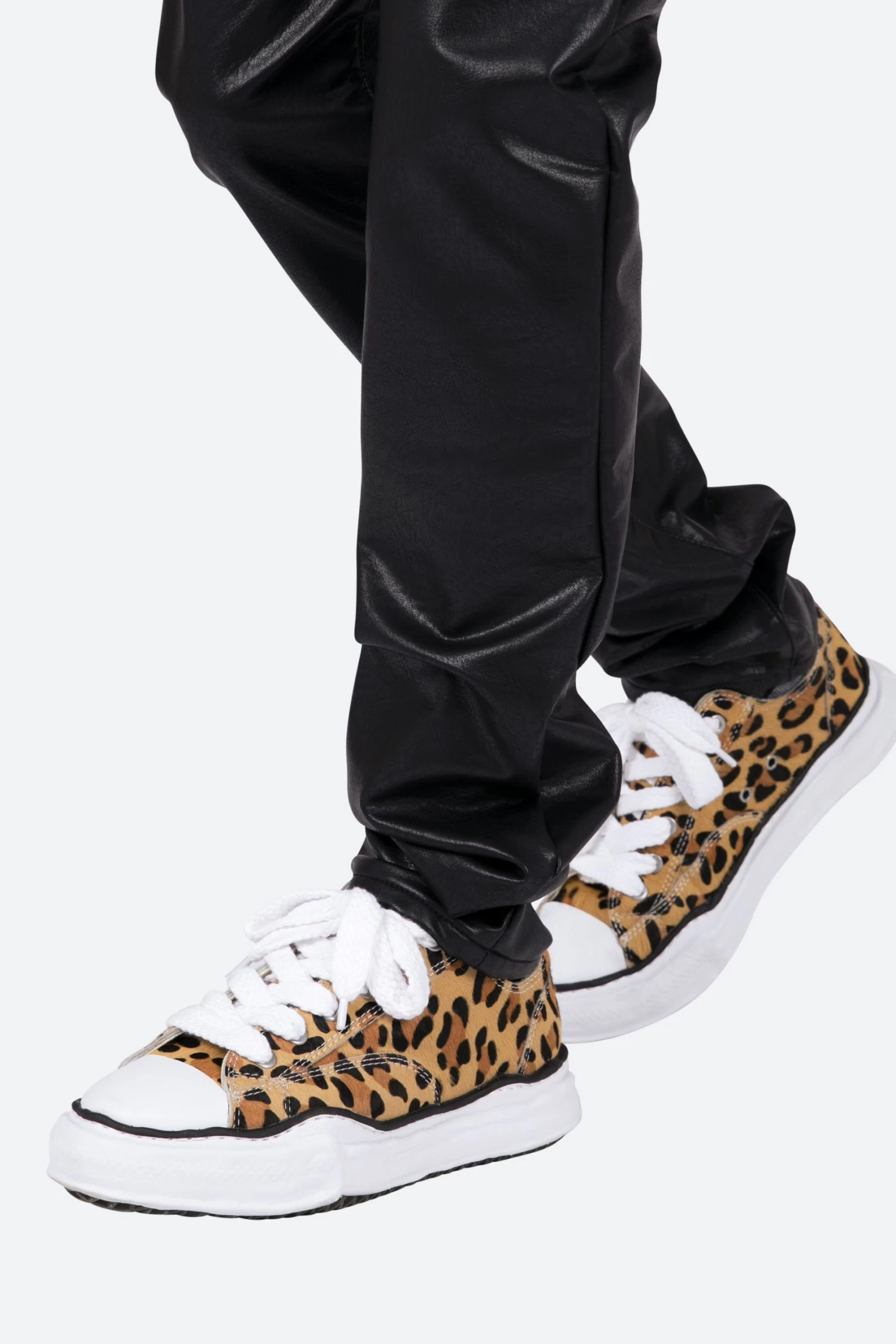 D481 Leather Straight Pants - Black 9 D481 Leather Straight Pants - Black - Image 7