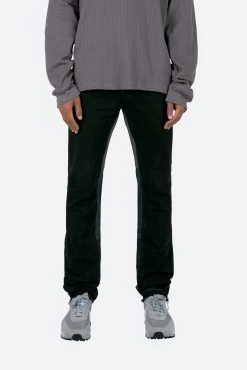 D486 Paneled Straight Denim - Black