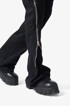 D519 Zipper Flare Denim - Black 17 D519 Zipper Flare Denim - Black -clothing D519 Zipper Flare Denim Black 8