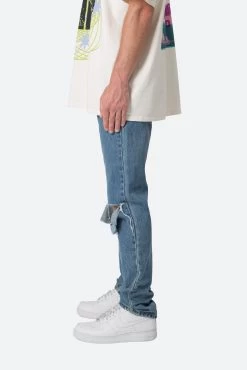 D530 Zipper Straight Denim - Blue -clothing D530 Zipper Straight Denim Blue 4