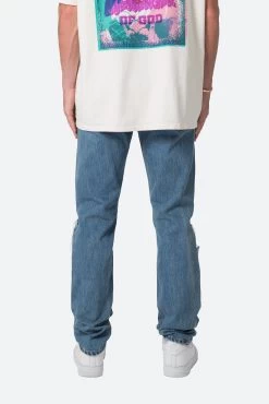 D530 Zipper Straight Denim - Blue -clothing D530 Zipper Straight Denim Blue 5