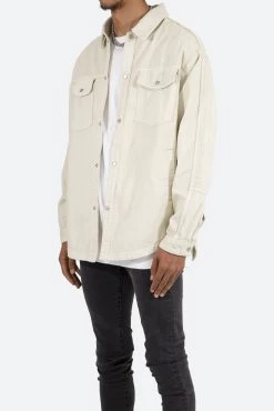 Denim Over Shirt - White 12 Denim Over Shirt - White -clothing Denim Over Shirt White 3