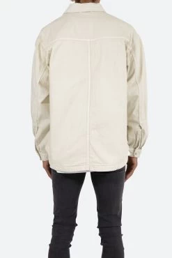 Denim Over Shirt - White 14 Denim Over Shirt - White -clothing Denim Over Shirt White 5