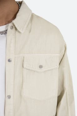Denim Over Shirt - White 16 Denim Over Shirt - White -clothing Denim Over Shirt White 7