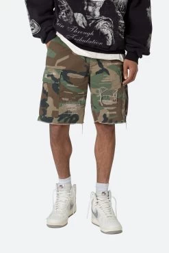 Distressed Cargo Shorts - Camo 15 Distressed Cargo Shorts - Camo -clothing Distressed Cargo Shorts Camo 6