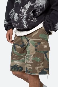 Distressed Cargo Shorts - Camo 16 Distressed Cargo Shorts - Camo -clothing Distressed Cargo Shorts Camo 7