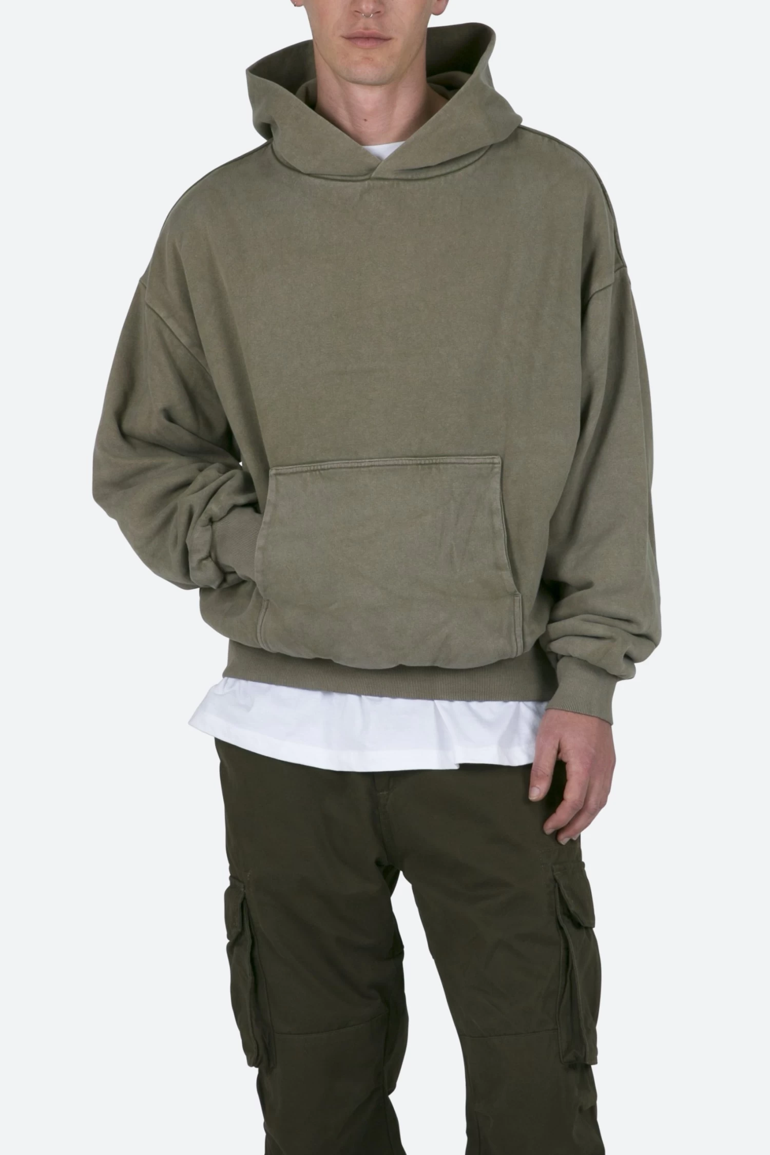 Double Layer Hoodie - Vintage Olive 8 Double Layer Hoodie - Vintage Olive - Image 6