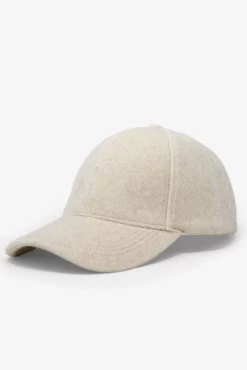 Faux Wool Baseball Hat - Cream