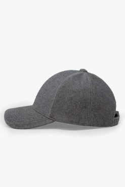 Faux Wool Baseball Hat - Grey -clothing Faux Wool Baseball Hat Grey 4