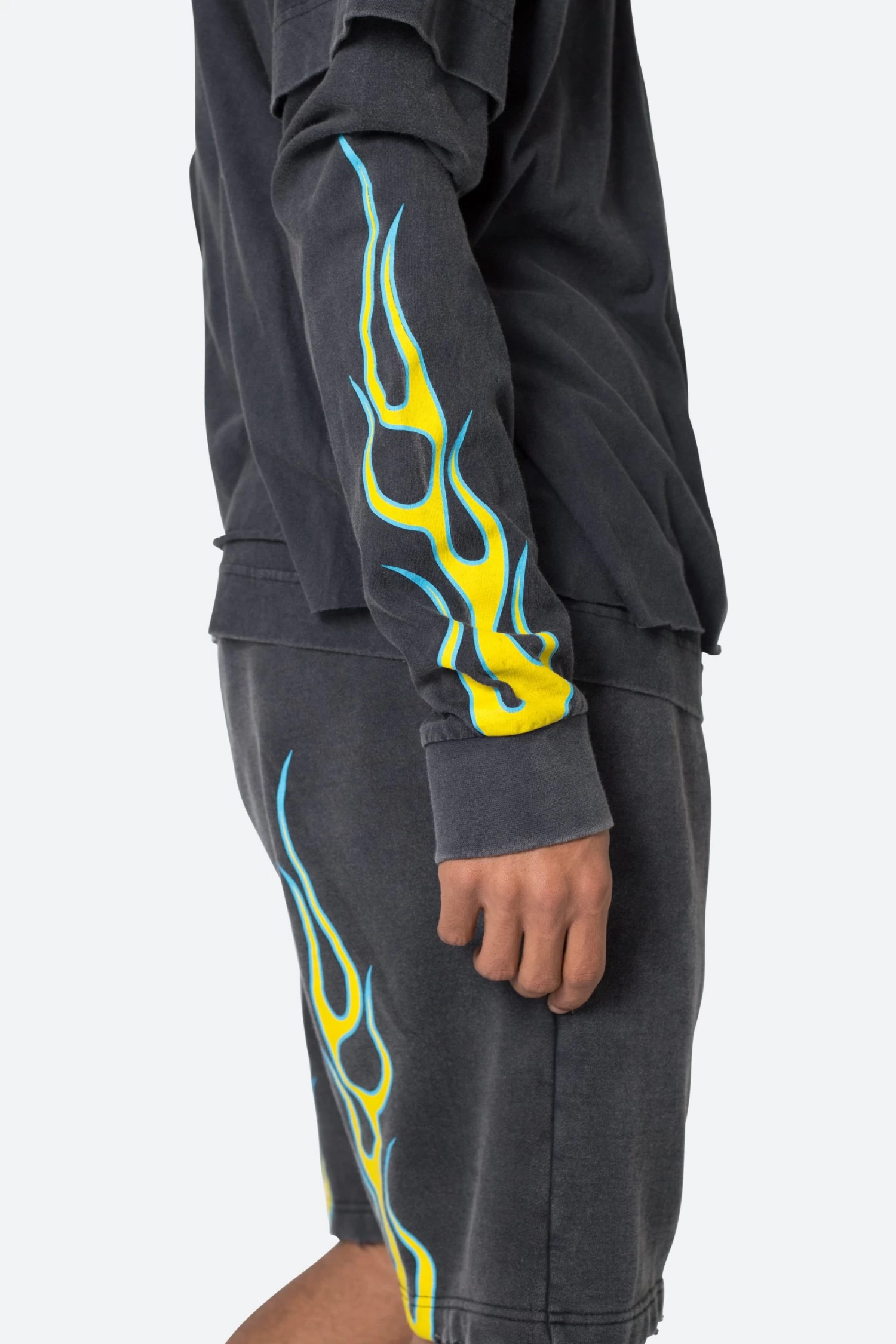 Flame Double Layer L/S Tee - Black 8 Flame Double Layer L/S Tee - Black - Image 6