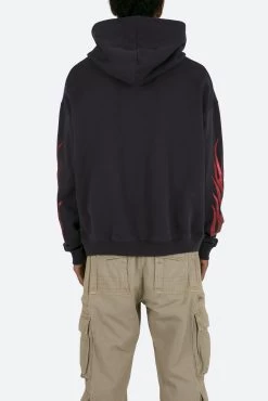 Flame Hoodie - Black 18 Flame Hoodie - Black -clothing Flame Hoodie Black 8