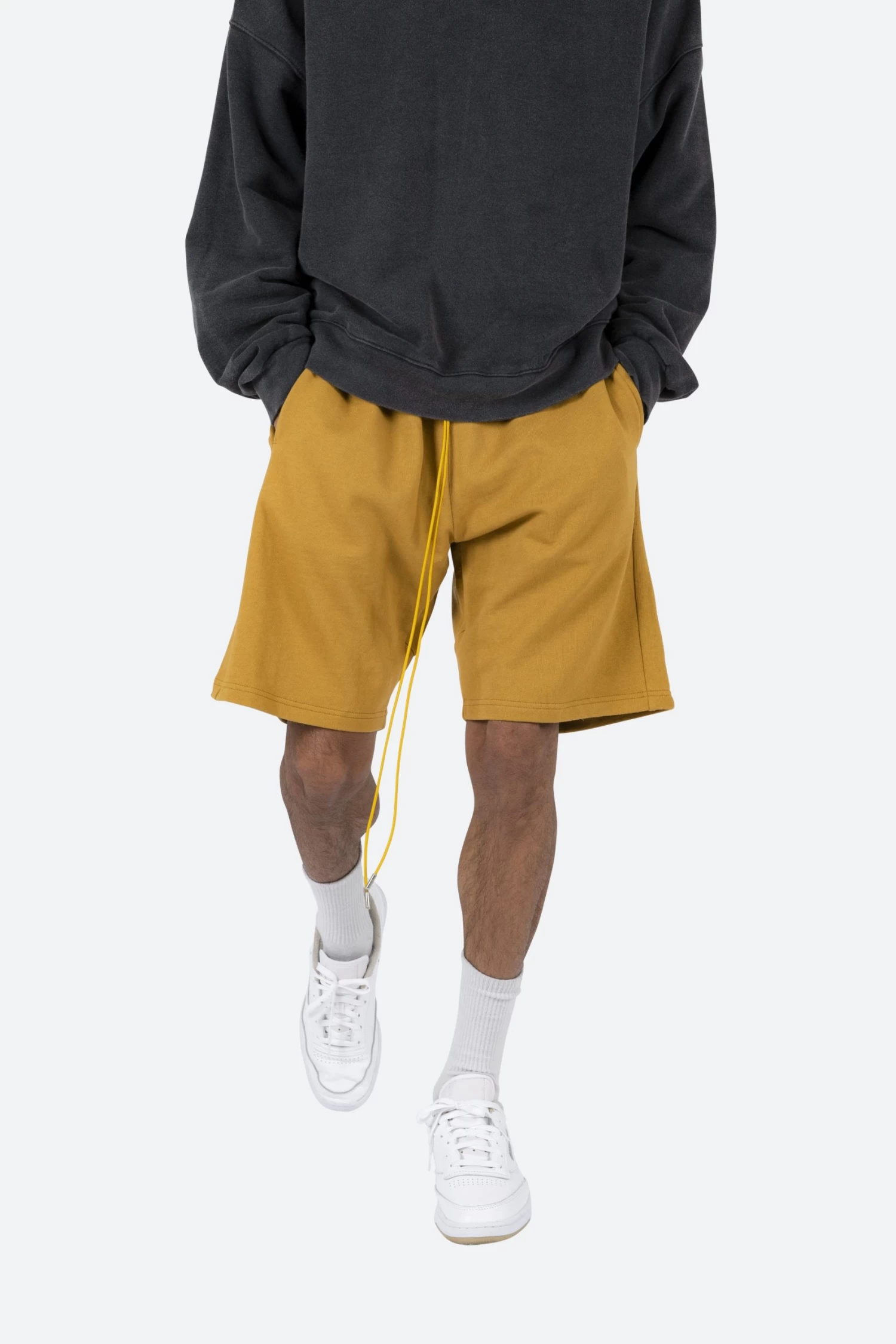 Flap Pocket Sweatshorts - Mustard 4 Flap Pocket Sweatshorts - Mustard - Image 2