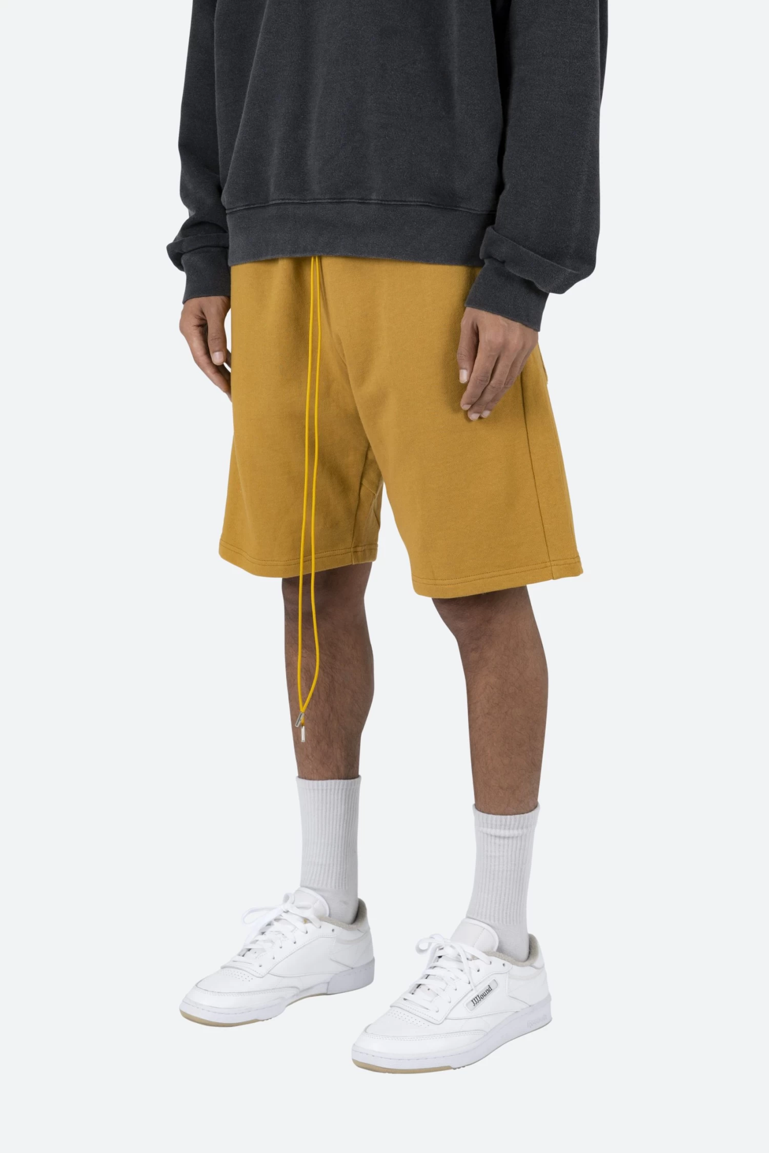 Flap Pocket Sweatshorts - Mustard 6 Flap Pocket Sweatshorts - Mustard - Image 4