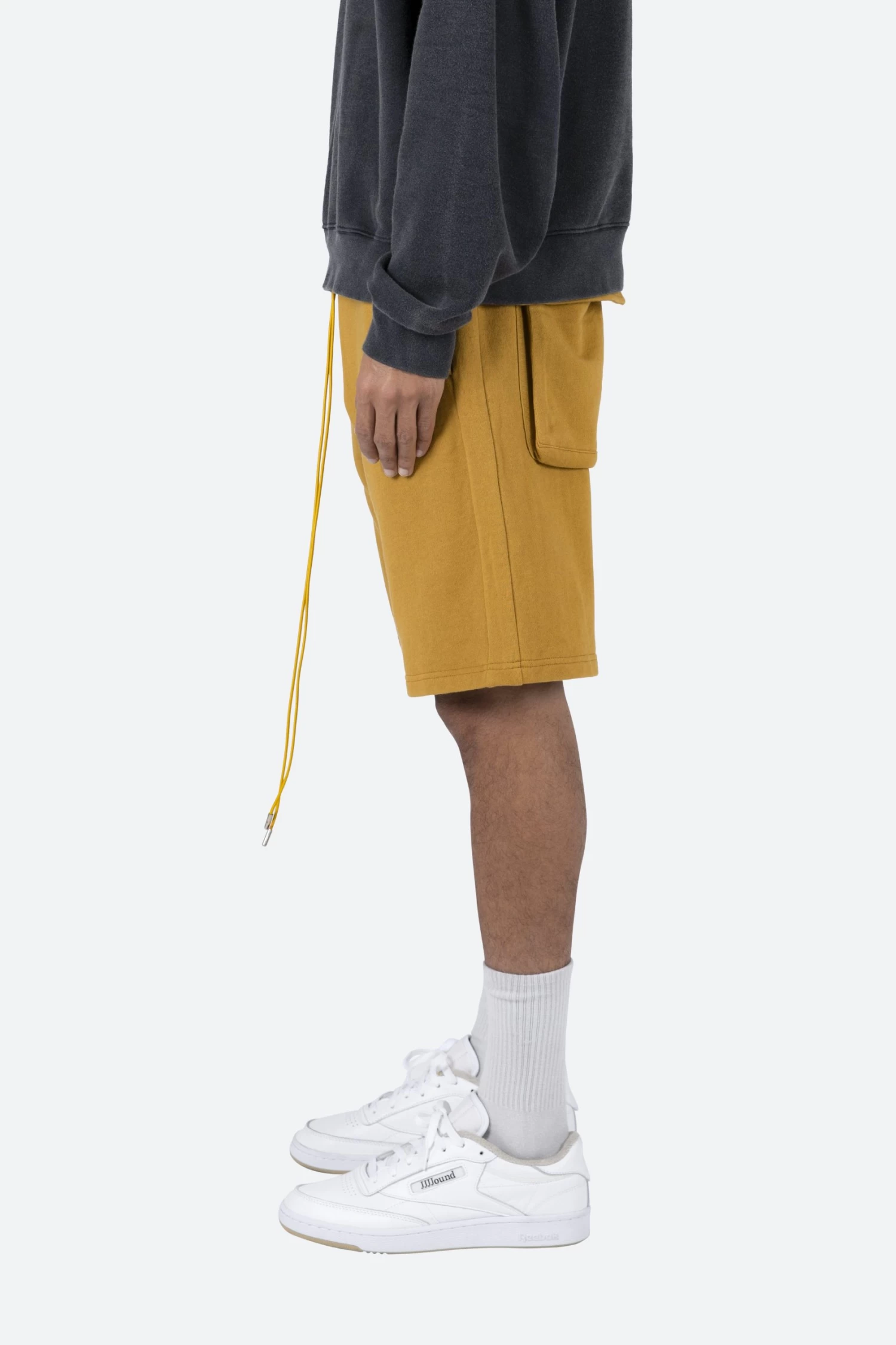 Flap Pocket Sweatshorts - Mustard 7 Flap Pocket Sweatshorts - Mustard - Image 5