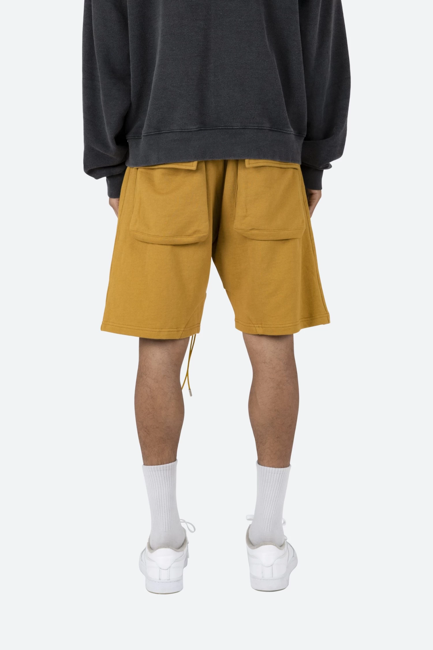 Flap Pocket Sweatshorts - Mustard 8 Flap Pocket Sweatshorts - Mustard - Image 6