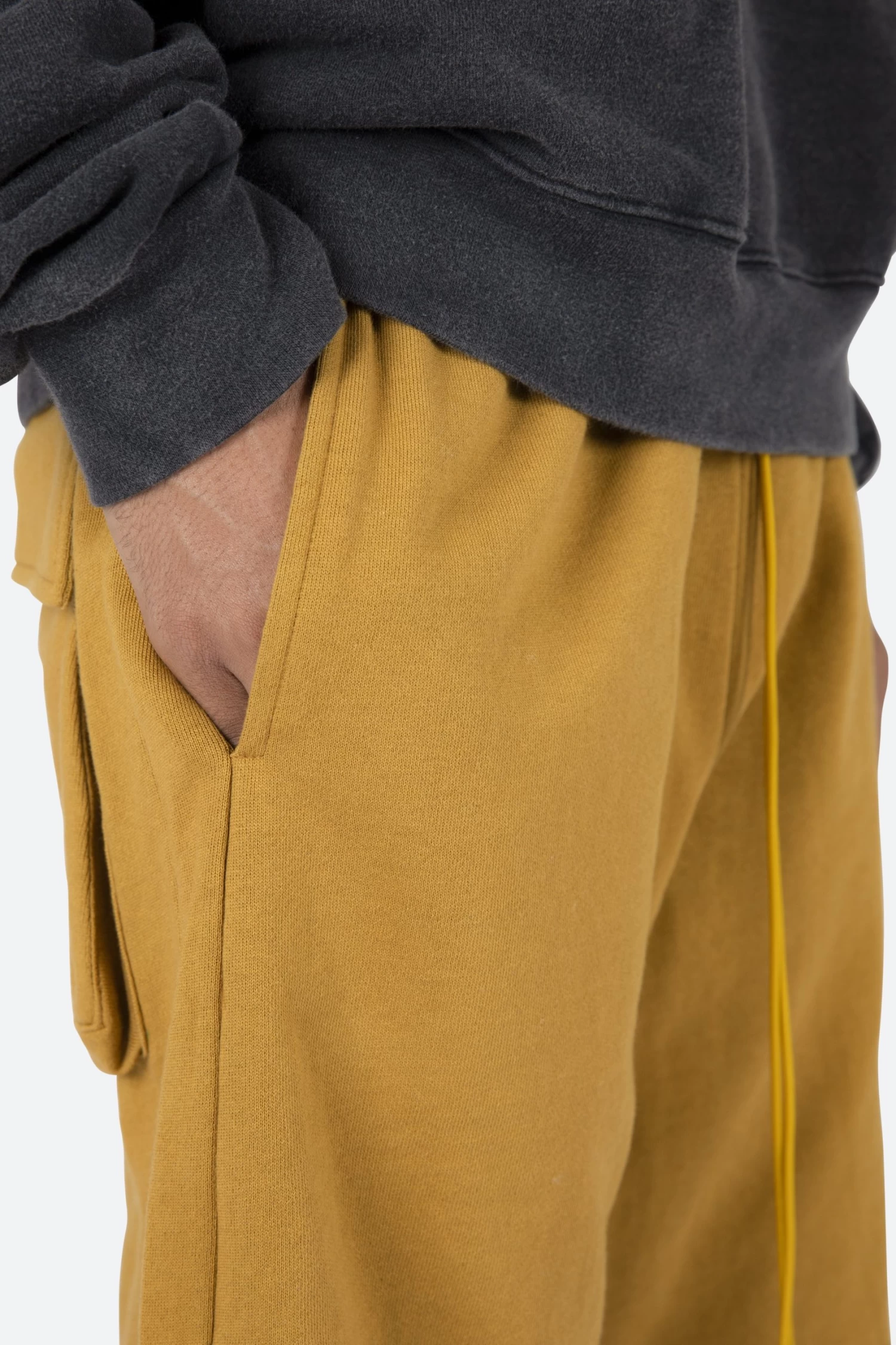 Flap Pocket Sweatshorts - Mustard 9 Flap Pocket Sweatshorts - Mustard - Image 7