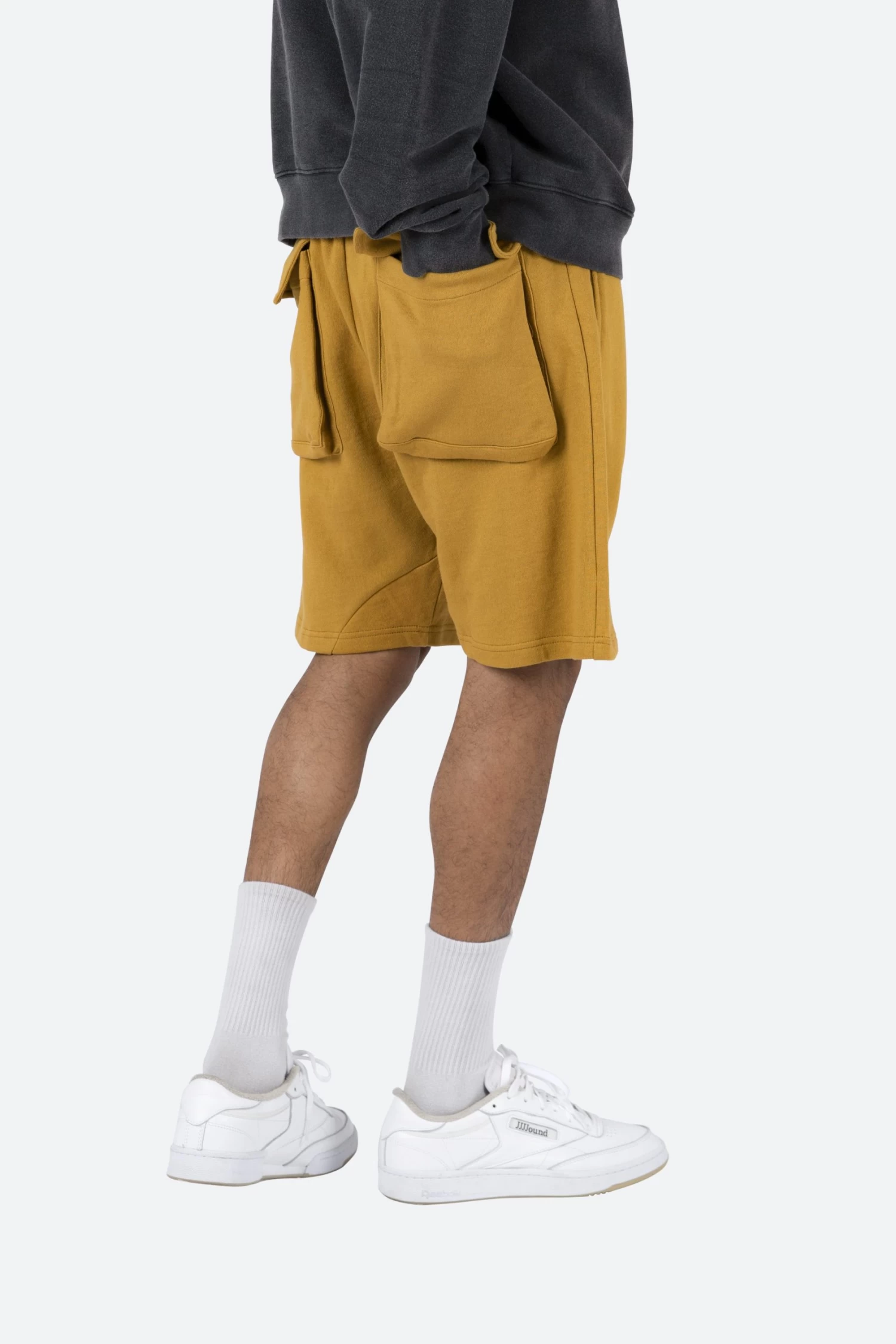 Flap Pocket Sweatshorts - Mustard 10 Flap Pocket Sweatshorts - Mustard - Image 8
