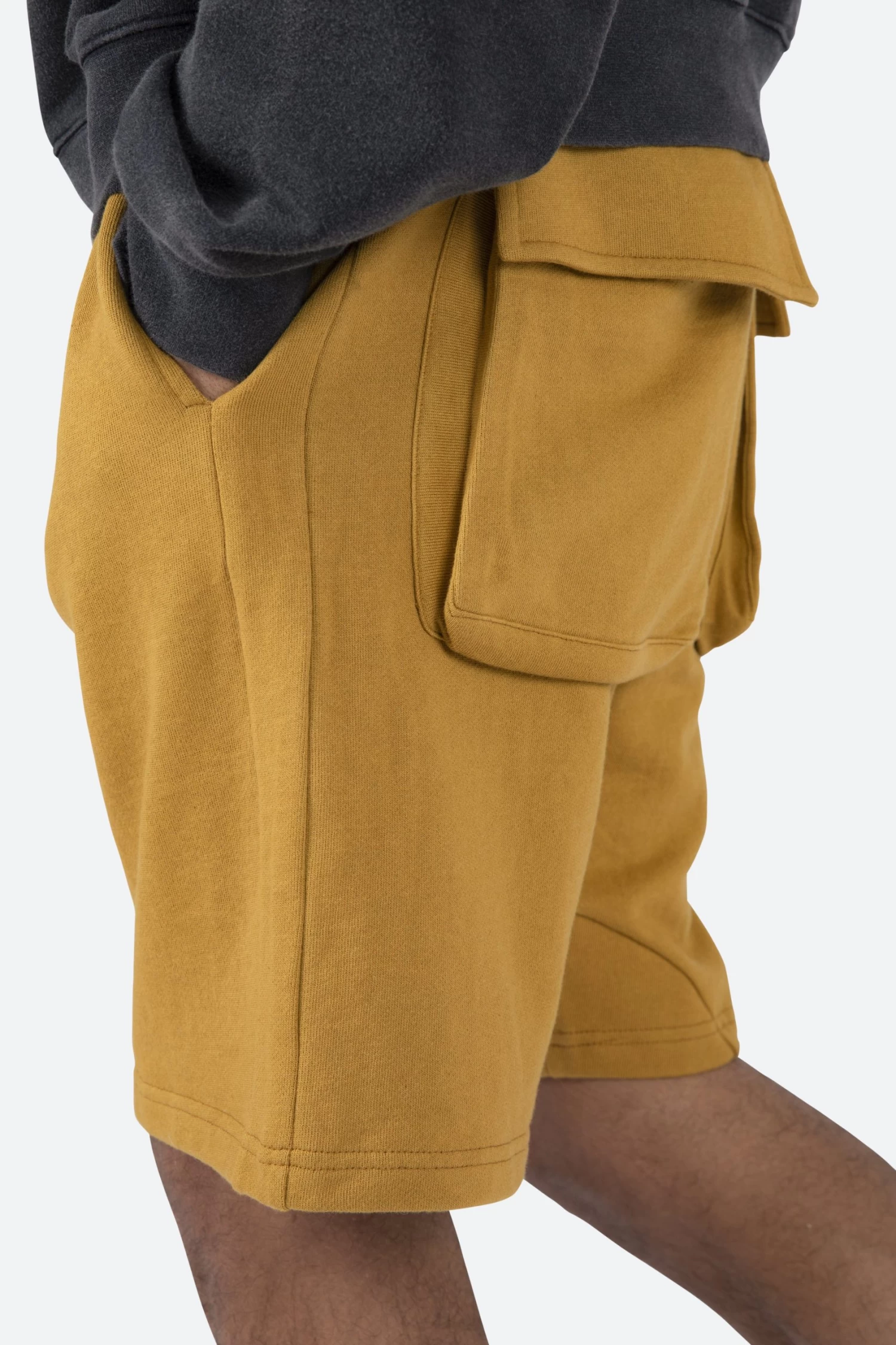 Flap Pocket Sweatshorts - Mustard 11 Flap Pocket Sweatshorts - Mustard - Image 9