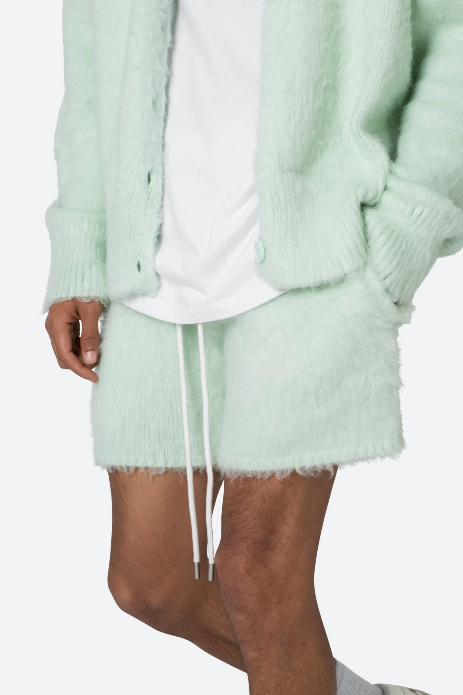 Fuzzy Sweatshorts - Mint 4 Fuzzy Sweatshorts - Mint - Image 2
