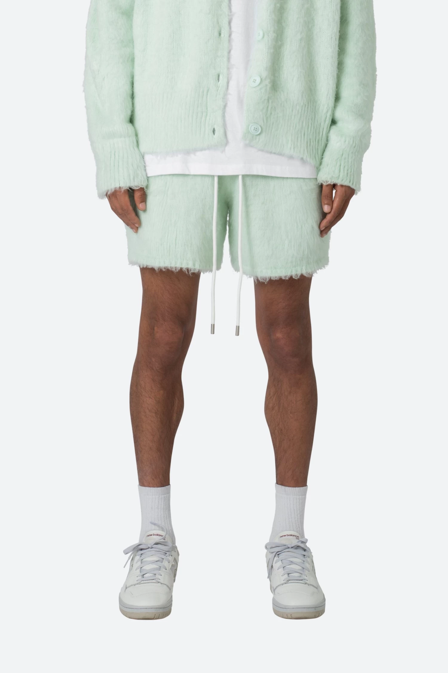 Fuzzy Sweatshorts - Mint 5 Fuzzy Sweatshorts - Mint - Image 3