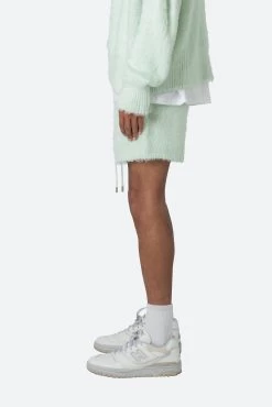 Fuzzy Sweatshorts - Mint 14 Fuzzy Sweatshorts - Mint -clothing Fuzzy Sweatshorts Mint 5