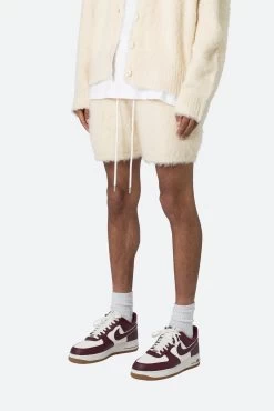 Fuzzy Sweatshorts - Off White -clothing Fuzzy Sweatshorts Off White 3