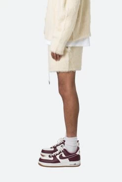 Fuzzy Sweatshorts - Off White -clothing Fuzzy Sweatshorts Off White 5
