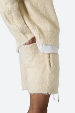 Fuzzy Sweatshorts - Off White -clothing Fuzzy Sweatshorts Off White 8