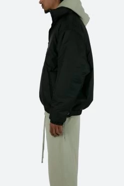 Half Zip Pullover Puffer - Black -clothing Half Zip Pullover Puffer Black 4