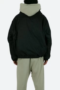Half Zip Pullover Puffer - Black -clothing Half Zip Pullover Puffer Black 5