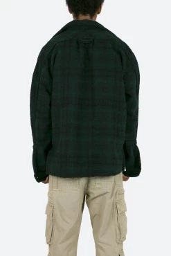 Heavyweight Woven Flannel - Navy/Green -clothing Heavyweight Woven Flannel NavyGreen 6