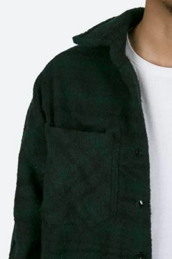 Heavyweight Woven Flannel - Navy/Green -clothing Heavyweight Woven Flannel NavyGreen 7