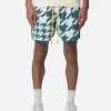 Houndstooth Knit Shorts - Teal -clothing Houndstooth Knit Shorts Teal
