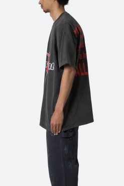 Inner Saint Tee - Washed Black -clothing Inner Saint Tee Washed Black 5