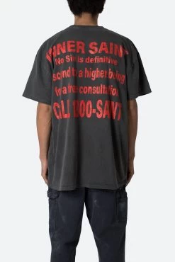 Inner Saint Tee - Washed Black -clothing Inner Saint Tee Washed Black 6