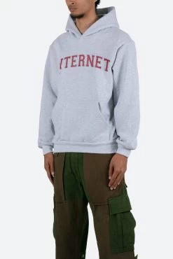 Internet University Hoodie - Light Grey -clothing Internet University Hoodie Light Grey 3