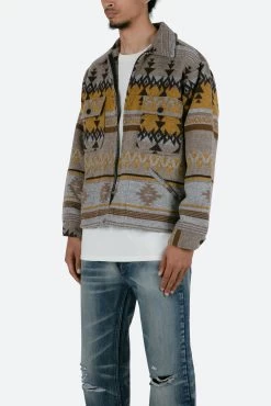 Jacquard Desert Jacket - Multi -clothing Jacquard Desert Jacket Multi 3