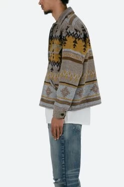 Jacquard Desert Jacket - Multi -clothing Jacquard Desert Jacket Multi 4