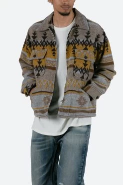 Jacquard Desert Jacket - Multi -clothing Jacquard Desert Jacket Multi 9