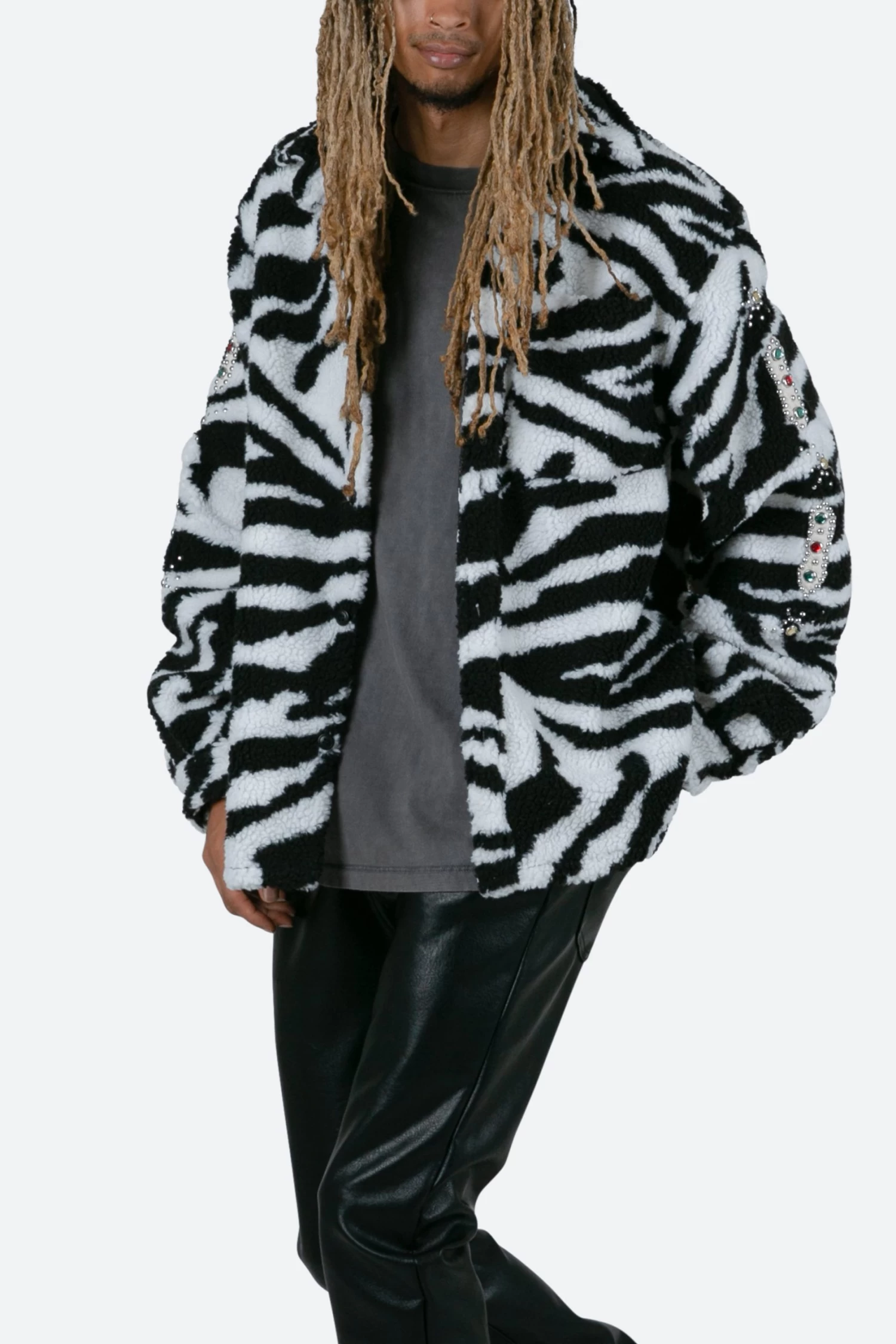 Jewel Sherpa Jacket - Zebra 4 Jewel Sherpa Jacket - Zebra - Image 2