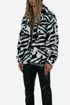 Jewel Sherpa Jacket - Zebra 13 Jewel Sherpa Jacket - Zebra -clothing Jewel Sherpa Jacket Zebra 4