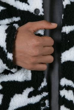 Jewel Sherpa Jacket - Zebra 16 Jewel Sherpa Jacket - Zebra -clothing Jewel Sherpa Jacket Zebra 7