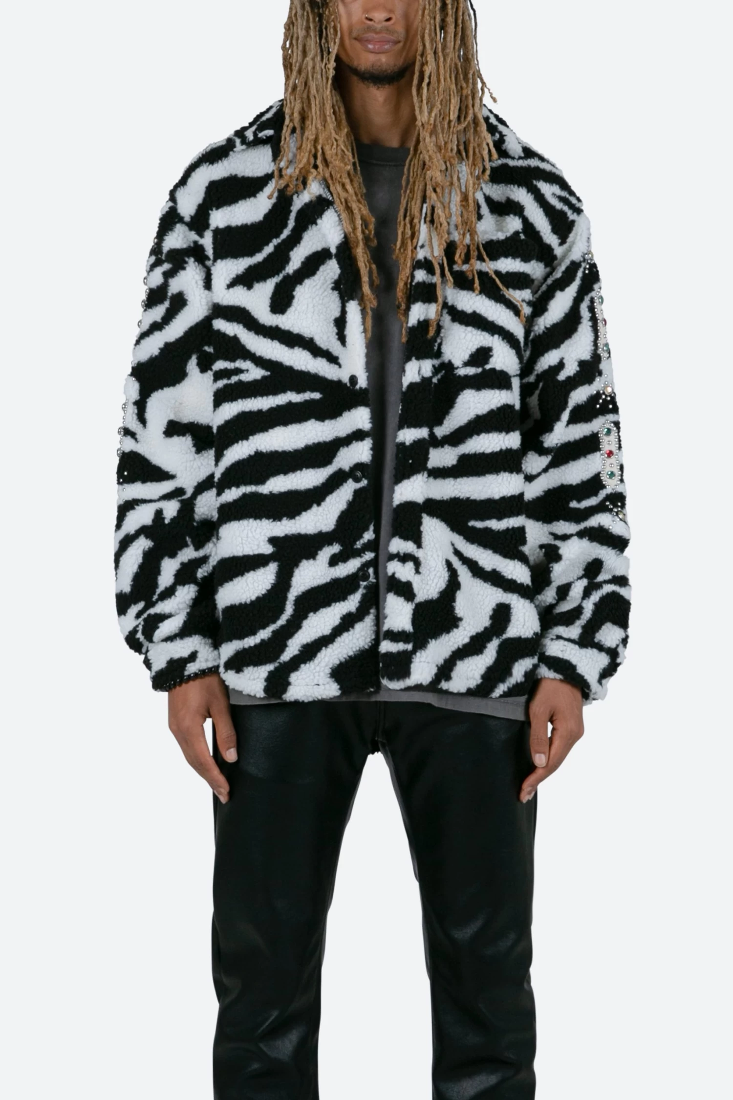Jewel Sherpa Jacket - Zebra 3 Jewel Sherpa Jacket - Zebra
