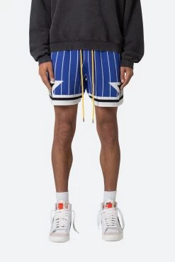 Knit Basketball Shorts - Blue/White