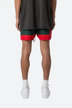 Knit Basketball Shorts - Red/Green -clothing Knit Basketball Shorts RedGreen 6